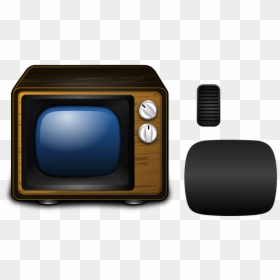 Old Style Small Tv, HD Png Download - tv set png