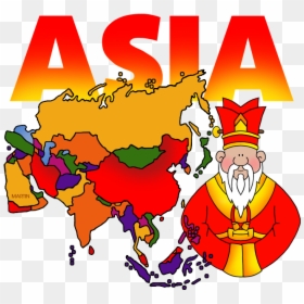 Map Of Asia In Color, HD Png Download - asia map png