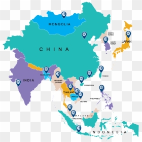 Asia Map Png, Transparent Png - asia map png