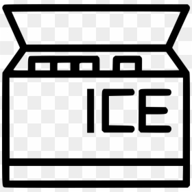 Deep Freezer In Black And White, HD Png Download - fridge icon png