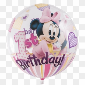 Baby Minnie Mouse 1st Birthday Clipart, HD Png Download - 1 st birthday png