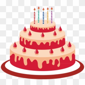 Cartoon Cake Transparent Background, HD Png Download - pink birthday cake png