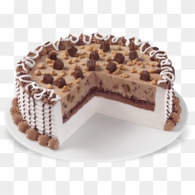 Dairy Queen Salted Caramel Truffle Blizzard Cake, HD Png Download - pink birthday cake png