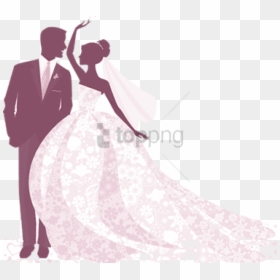 Groom And Bride Logo, HD Png Download - marriage couple png
