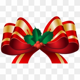 Transparent Red Christmas Ribbon, HD Png Download - hanging bells png
