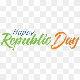 Happy Republic Day Calligraphy, HD Png Download - indian tricolor background png