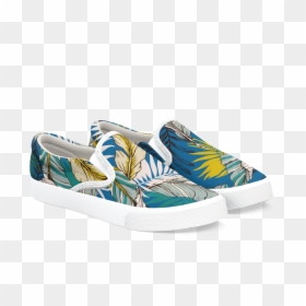 Slip Beach Leaves And Flower Sneakers Designs, HD Png Download - banana tree images png