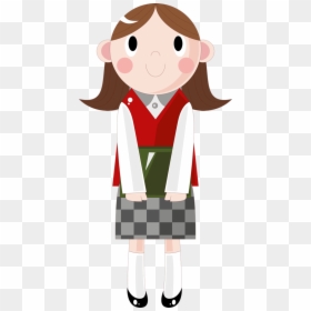Children Uniform School Clipart, HD Png Download - png girl back