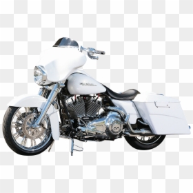 White Harley Davidson Motorcycle, HD Png Download - bike png background