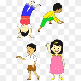 Do A Handstand Clipart, HD Png Download - kids cartoons png