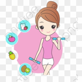 Fitness Animated Png, Transparent Png - girl hand png