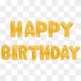 Gold Happy Birthday Balloons Png, Transparent Png - birthday baloon png
