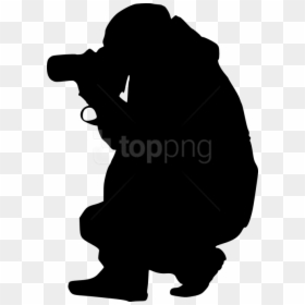 Black Background Camera Logo, HD Png Download - photographer with camera png