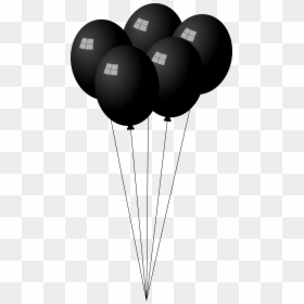 Transparent Black Balloons Png, Png Download - single balloon png