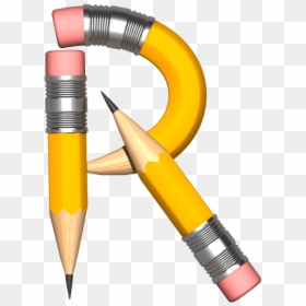 Letter R With Pencil, HD Png Download - pencil png images