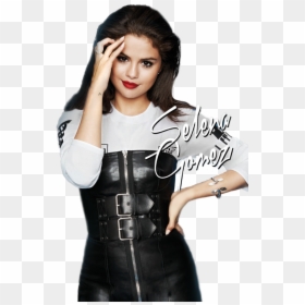 Selena Gomez Leather Photoshoot, HD Png Download - png pictures of selena gomez