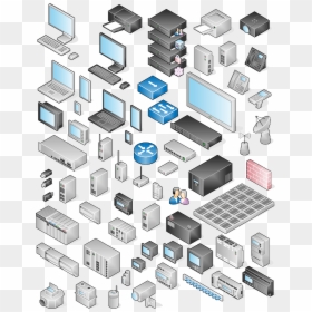 Visio Stencil Network 3d, HD Png Download - computer networking images png