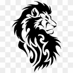 Tribal Lion Tattoo Designs, HD Png Download - lion tattoo png