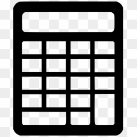 Black Calculator Icon Png, Transparent Png - calculator clipart png