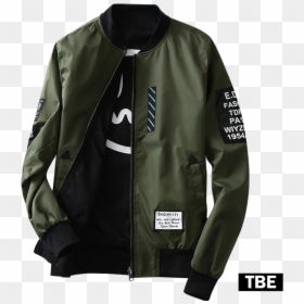 Bomber Jackets Men With Patches, HD Png Download - bomber jacket template png