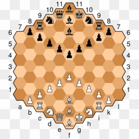 Hexagonal Chess Board, HD Png Download - chess queen png