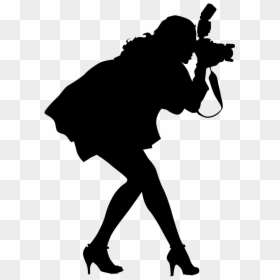Female Photographer Silhouette Png, Transparent Png - production png