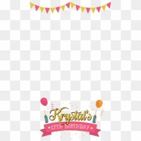 Birthday Filter For Snapchat Psd, HD Png Download - snapchat geofilters png
