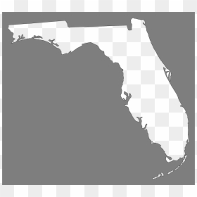 Florida Shape On Map, HD Png Download - florida silhouette png