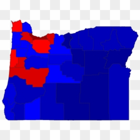 2016 Election Results County Map Oregon, HD Png Download - oregon outline png