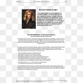 Sir Isaac Newton, HD Png Download - isaac newton png