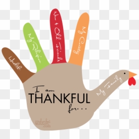 I M Thankful For Hand Turkey, HD Png Download - happy thanksgiving turkey png