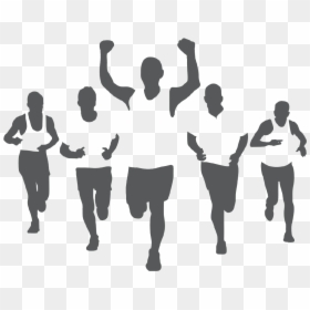 Group Runner Silhouette, HD Png Download - marathon png