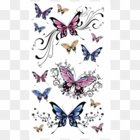 Tattoo Sticker For Girls, HD Png Download - borboletas png