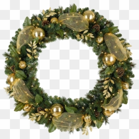 Christmas Wreath Transparent Background, HD Png Download - wreath .png