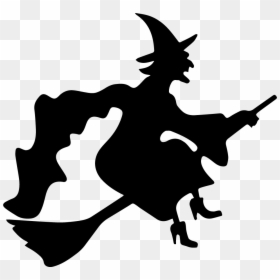 Transparent Graduation Silhouette Png - Transparent Witches On Brooms, Png Download - broomstick png