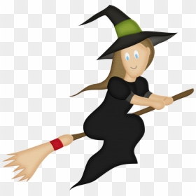 Clipart Library Library Witch On A Broomstick Clipart - Portable Network Graphics, HD Png Download - broomstick png