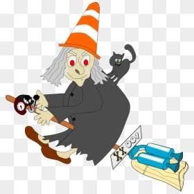 Witch, Baba, On A Broomstick, HD Png Download - broomstick png