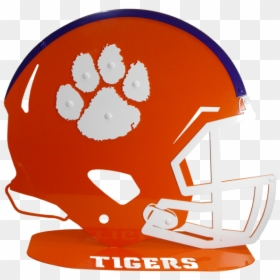 Clemson University Orange Metal Football Helmet - Clemson Tiger Paw, HD Png Download - football helmets png