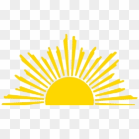 Transparent Sun Graphic Png - Rising Sun Half Sun Clipart, Png Download - sunshine clipart png