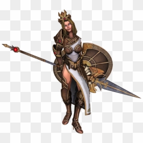 Woman Warrior,bard,action - Athena Smite Png, Transparent Png - female warrior png
