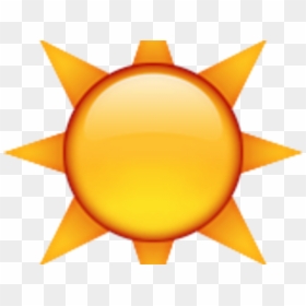 Transparent Sun With Rays Clipart - Transparent Sun Emoji, HD Png Download - sunshine clipart png