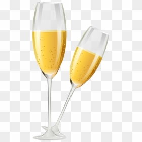 Banner Black And White Gold Champagne Glass Clipart - Champagne Glass, HD Png Download - champagne clipart png