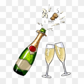 Champagne Bottle Clipart , Png Download - Champagne Bottle Drawing, Transparent Png - champagne clipart png
