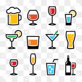 Alcohol Clipart Free Best On Transparent Png - Different Types Of Beverage, Png Download - champagne clipart png
