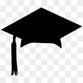 Graduation Hat Clipart Silhouette - Graduation Cap Vector Silhouette, HD Png Download - gold graduation cap png