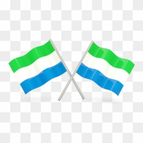 Clip Art Two Wavy Flags Illustration - Sierra Leone Flag Png, Transparent Png - us flag icon png