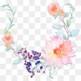 Spring Flower Watercolor Colorful Flowercrown Bloom - Transparent Water Color Flowers, HD Png Download - flowercrown png