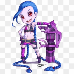 Jinx Png Transparent Image - Jinx League Of Legends Chibi, Png Download - q and a png