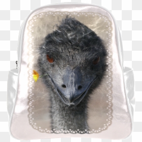 Happy Emu With Yellow Flower Multi-pockets Backpack, HD Png Download - emu png