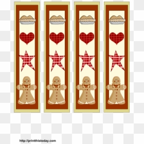 Christmas Bookmarks Templates Printables, HD Png Download - bookmark png